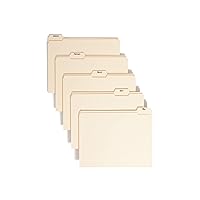 Indexed File Folders, Monthly (Jan-Dec), 1/5-Cut Tab, Assorted Positions, Letter Size, Manila, 1 Set of 12 (11765)