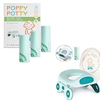 60 Portable Potty Bags - Potty Liners for Portable Potty, Portable Potty Training Seat for Toddler Kids (Teal)