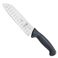 M22707 Millennia Black Handle, 7-Inch Granton Edge, Santoku Knife