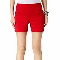 Inc Curvy Pull-On Shorts, Real Red 6