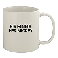 His Minnie. Her Mickey - 11oz White Coffee Mug, White