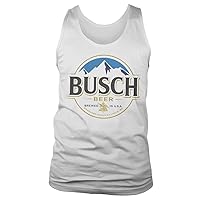 Busch Officially Licensed Beer Logo Tank Top Vest Vest (White)