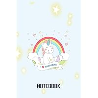 Unicorn Cute Notebook-110 white pages with wide lines. ideal for taking notes.: Notebook Planner - 6x9 inch Daily Planner Journal, To Do List Notebook, Daily Organizer, 114 Pages