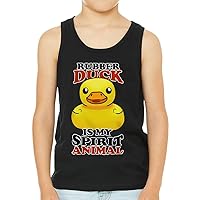 Cute Rubber Duck Kids' Jersey Tank - Spirit Animal Sleeveless T-Shirt - Graphic Kids' Tank Top