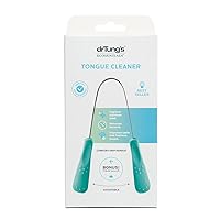 DrTung’s Stainless Tongue Scraper - Tongue Cleaner for Adults, Kids, Helps Freshens Breath, Easy to Use Comfort Grip Handle, Comes with Travel Case - Stainless Steel Tongue Scrapers (1 Pack)
