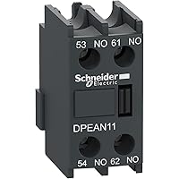 Schneider Electric - DPEAN11 Easy TeSys Auxiliary Contact Block, 1 NO and 1 NC, Screw Clamp Terminals, for use with DPE Contactor
