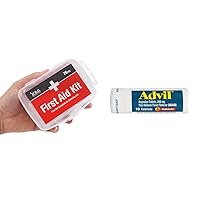 76-Piece First-Aid Kit and Advil 200mg Ibuprofen Pain Reliever, 10 Coated Tablets