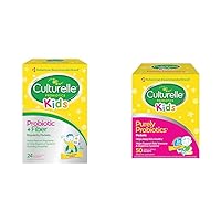 Culturelle Kids Probiotic + Fiber Packets (Ages 3+) - 24 Count - Digestive Health & Kids Purely Probiotics Packets Daily Supplement, Helps Support Kids’ Immune