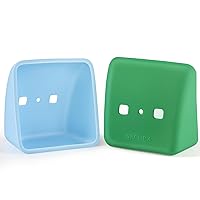 Secura Timer Protective Cases, for TM021 Visual Timer, Anti-Fall Silicone Case (2-Pack), Blue & Dark Green