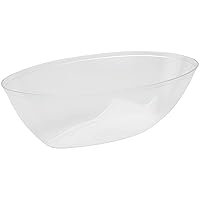 Crystal Clear Polystyrene Oval Salad Bowl (12