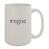 #ngoc - 15oz Ceramic White Coffee Mug, White