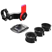 Motorcycle Handlebar Mount, Fork Stem Mount, Bike Phone Mount, Cell Phone Adjustable Handlebar for Motorcycle, 360° Rotating Holder Universal Handlebar, Bike Accessories(Red & Black)