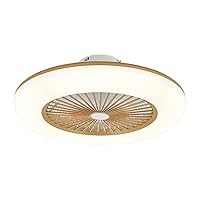 Modern Macaron Stealth Fan Light Kids Room Bedroom Ceiling Fan with Remote for Living Room and Dining Room Bladeless Fan with Lights for Low Ceilin