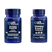 Life Extension Super Ubiquinol CoQ10 with Enhanced Mitochondrial Support & Vitamins D and K with Sea-Iodine, Vitamin D3