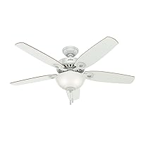 Fan Company 53089 Builder Deluxe Indoor Ceiling Fan with LED Light and Pull Chain Control, 52