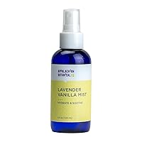 Organic Lavender Vanilla Mist, 4 fl oz - 100% Pure Lavender Hydrosol & Vanilla Essential Oil - Lavender and Vanilla Linen Spray - Pillow Mist - Lavender Bed Spray - Body Mist