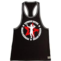 Crazee Wear Physique Nation Black/Grey Red Star Tank Top