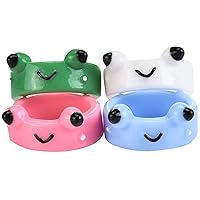 Cute Frog Clay Rings,3D Animal Acrylic Aesthetic Jewelry,Stackable Handmade Personalized Cartoon Ring,Fashion Funny Ring Set for Women Girls Nice Processing