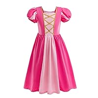Toddler and Little Girls Cotton Princess Dress Up Clothes for Halloween Birthday Party Everyday Outfit Play Wear