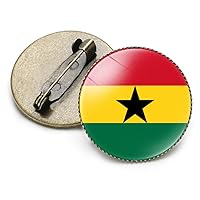 Ghana Flag Brooch - Ghana Flag Pin Lapel Badge Pin Button Brooch For Suit Tie Hat Women Men,Novelty Jewelry Brooch For Patriot Clothing Bag Accessories