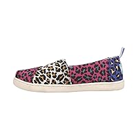 TOMS Kids Girls Alpargata Leopard Slip On Flats Casual - Pink