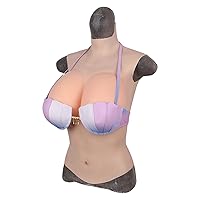 Half-Body Silicone Breast Forms E/G Cup Drag Queen Breastplate for Crossdressers Fake Boobs Enhancer Transgender