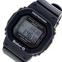 Casio Baby-G BGD-560-1 Women's Digital Square Black Resin Band Pair Waterproof Wristwatch, Classic