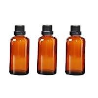 3PCS 100ML Empty Amber Glass Essential Oil Bottles with Orifice Reducer Dropper and Cap for Aromatherapy Fragrance Essential Oil Cosmetic
