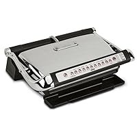All-Clad AutoSense Stainless Steel Indoor Grill, Panini Press XL Automatic Cooking 1800 Watts Smokeless, Removable Plates, Dishwasher Safe