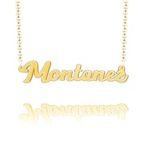 Name Necklace Personalized Sterling Silver Custom Nameplate