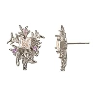 Cubic Zirconia Earrings Studs Women 925 Sterling Silver Earrings Snowflake Handmade Jewelry for Girls