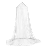 Mosquito Net for Bed White Canopy Bed Curtains Noctilucent Dome Mosquito Net Bed Canopy 39.4x8Ft Hanging Travel Mosquito Net Bed Tent Mosquito Protection for Single Double Bed