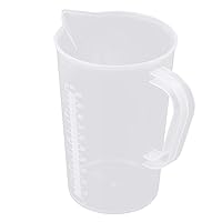 CHICTRY Plastic Pour Measuring Cup Graduated Water Pitcher Jug with Lid and Handle for Cold Water Ice Tea Juice Beer Milk Flour Oil Kitchen Accessories without Lid 1000ml