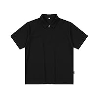 Short Sleeve Men's Lapel Half Zip t-Shirt