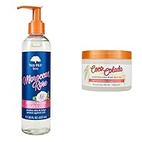Bare Moroccan Rose Moisturizing Shave Oil, 7.7 fl oz, Gel-to-Oil Formula & Coco Colada Whipped Shea Body Butter, 8.4oz, with Natural Shea Butter for Nourishing Essential Body Care