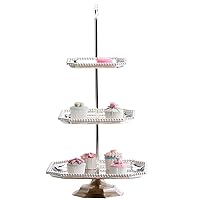 CHUNCIN - Cake Snack Stand Multi Tier Metal Serving Tray Square Fruit Platter Cupcake Holder with Exquisite Appearance, Polished Process,3tier (Color : 3tier)