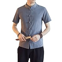 Summer Short-Sleeve T-Shirt for Men with Chinese Style, Casual and Retro Hanfu for The Youth.