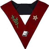Masonic Scottish Rite 14th Degree Lodge Of Perfection Embroidered Collar