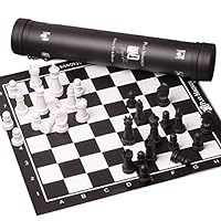 Chess Set Travel Chess Set Portable Leather Board Chessman Chess Puzzle Party Family International Chess Kid Adults Chess 51cm Chess Game Board Set