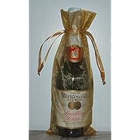 IGC 6x14 Organza Sheer Bags - Bottle/Wine Bags Gift Pouch - Satin Ribbon Closure Gold (3 Bags)