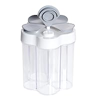 5 in 1 Salt and Pepper Shaker Travel Spice Container Portable Camping Seasoning Shaker Seasoning Condiment Jars with Lid for Home Restaurant Camping Travel RV Cooking BBQ Picnic (Gray)
