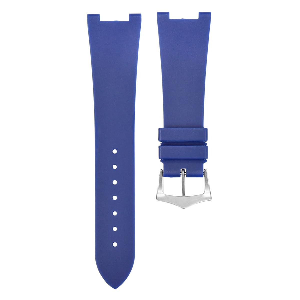 Ewatchparts 25 x 18 RUBBER WATCH STRAP BAND FOR PATEK PHILLIPE NAUTILUS 5712G/R/A,5980R BLUE