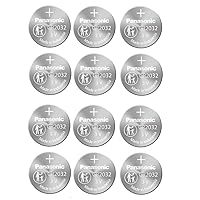 (12pcs) PANASONIC Cr2032 3v Lithium Coin Cell Battery for Misfit Shine Sh0az Personal Physical Activity Monitor