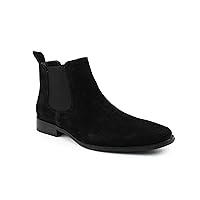 Men's Chelsea Boots Genuine Leather Suede Dress Almond Toe