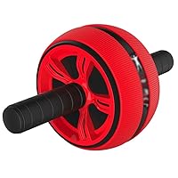 Abdominal Wheel Roller Trainer - Wheel Exercise Equipment ，with Training Pad - Fitness Equipment，for Gym Home Exercise Tool Red