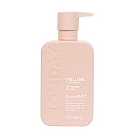 Volume Shampoo 12oz for Thin, Fine, and Oily Hair, Made from Coconut Oil, Ginger Extract, & Vitamin E, 100% Recyclable Bottles (354ml), Pink (10428)