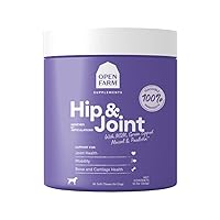 Open Farm Hip & Joint Chews, Dog Supplement, Dog Vitamins, Supports Joint Health and Mobility Using Traceable and Vet-Approved Ingredients, 12.7 oz, 90 Count