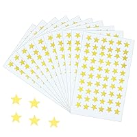 540Pcs/10 Sheet Small Foil Star Stickers Aluminum Foil Star Stickers Small Star Stickers Foil Stickers for Kids Reward Home School DIY Decoration Thickened Upgraded Version Thickness 1.3cm Gold Star