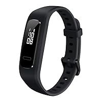 HUAWEI Band 3e Smart Fitness Activity Tracker, Dual Wrist & Footwear Mode, 5ATM Water Resistance for Swim, Professional Running Guidance, Black, One Size