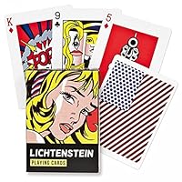 Piatnik Roy Lichtenstein Pop Art Playing Cards (1640), 55 Cards with Jokers, Linen Finish, Original Language, Sealed Box, Children's Age Range